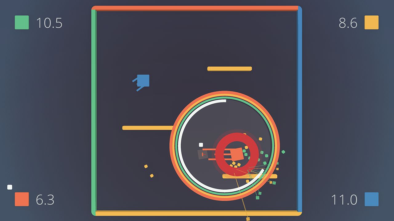 2D, Action, arcade, Deck 13, Flat Heroes, Flat Heroes Review, indie, local multiplayer, Minimalist, Nintendo Switch Review, Parallel Circles, party, Platformer, Rating 8/10, Switch Review